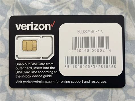 Verizon sim card storage